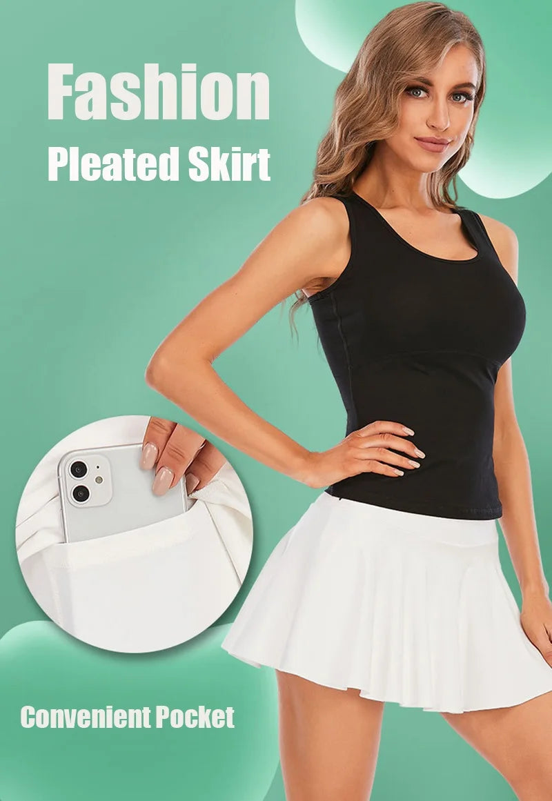 Tennis Skirts Women Golf Fitness Running Short Sport