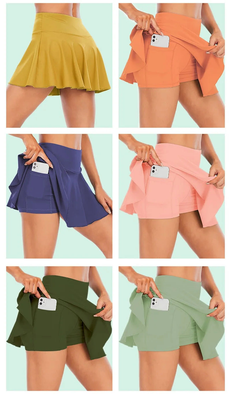 Tennis Skirts Women Golf Fitness Running Short Sport