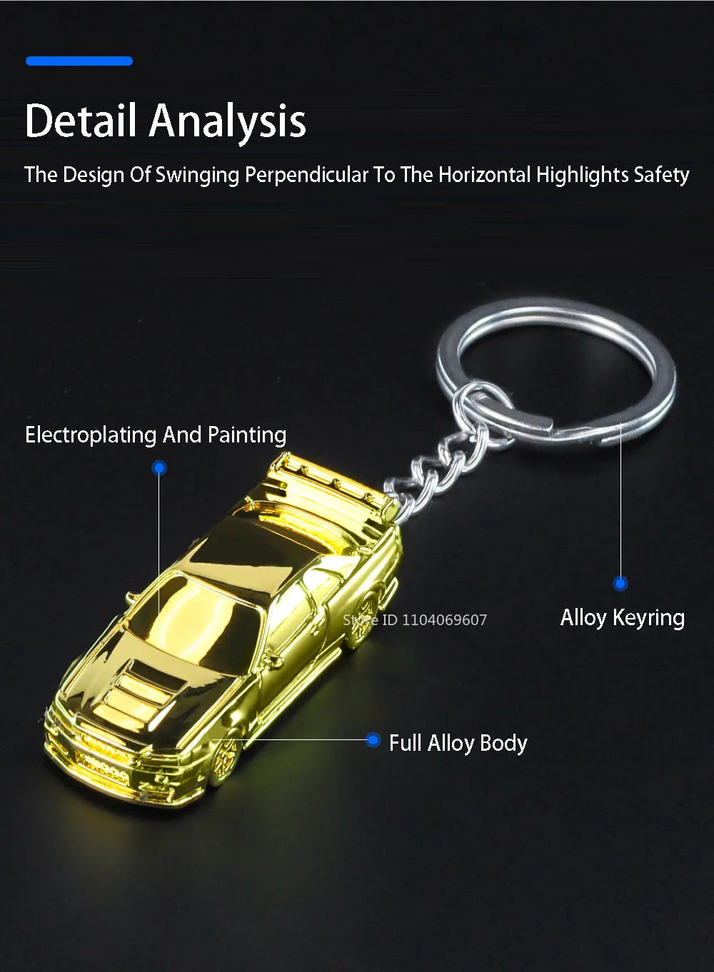 Diecast Keyring Electroplating Painting Keychains Boys Gifts Friends