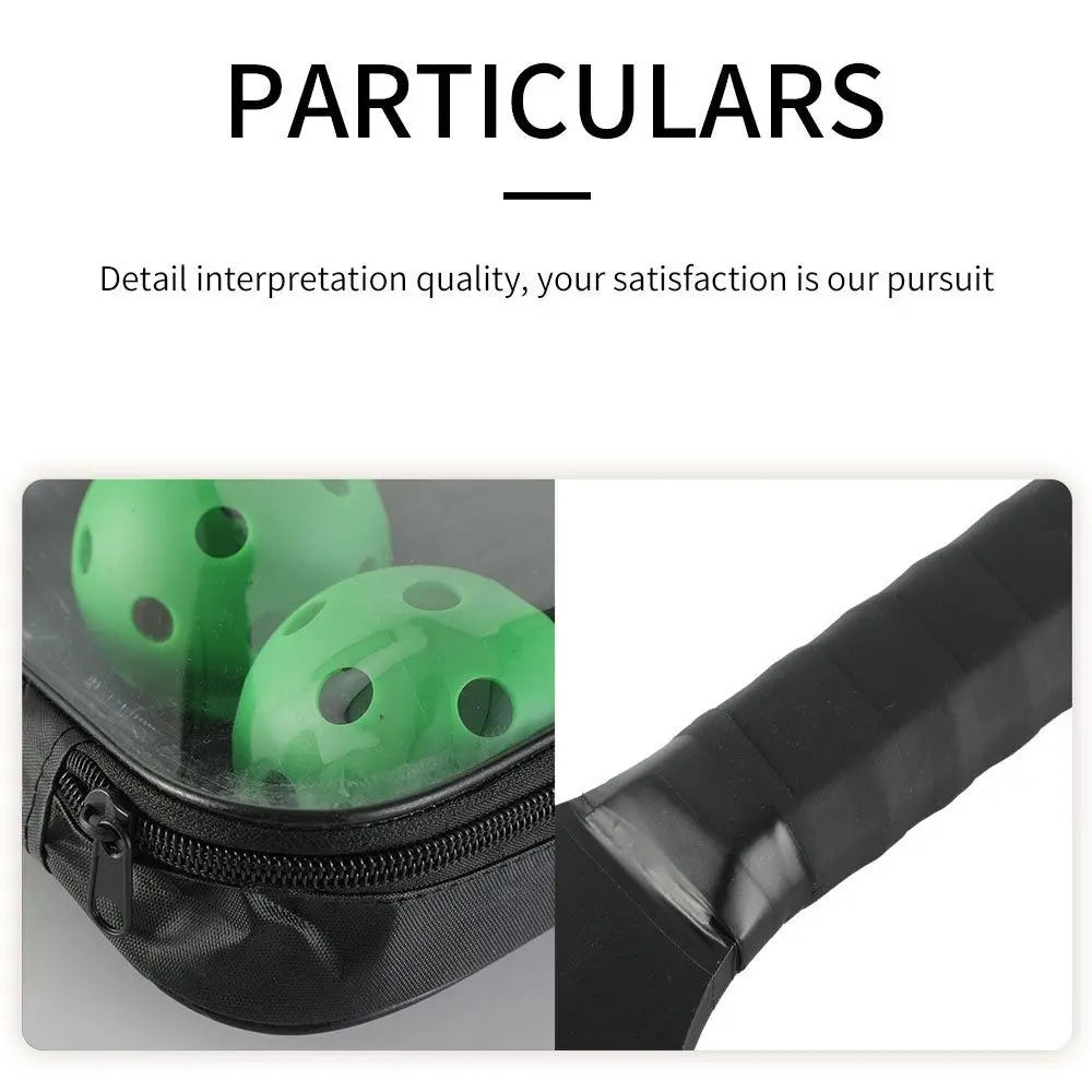 Wooden Pickleball Rackets Bag Beginner Pickleball Game Set