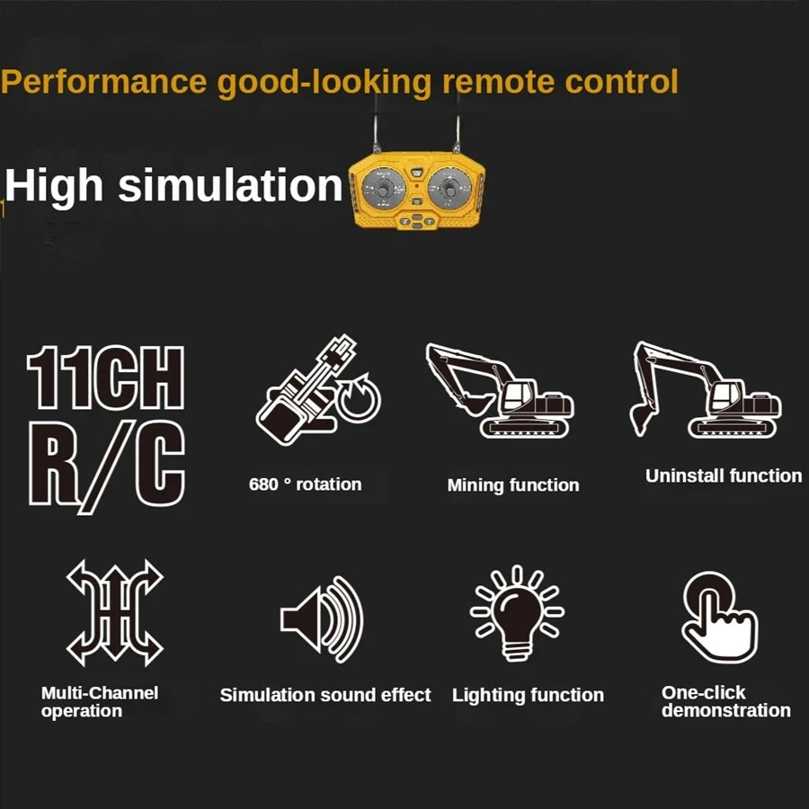 Remote Control Excavator childdren Kids Gifts