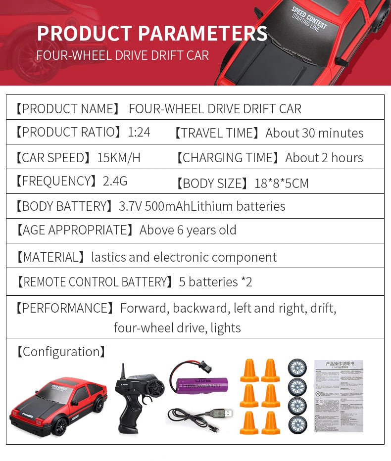Mustang Remote Control Racing Car Replaceable Tire