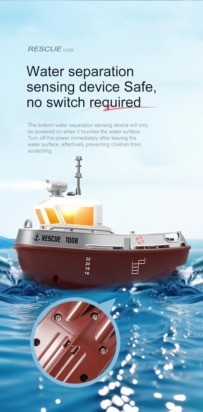 Remote Control Ship Electric Watercraft Model kid Gift