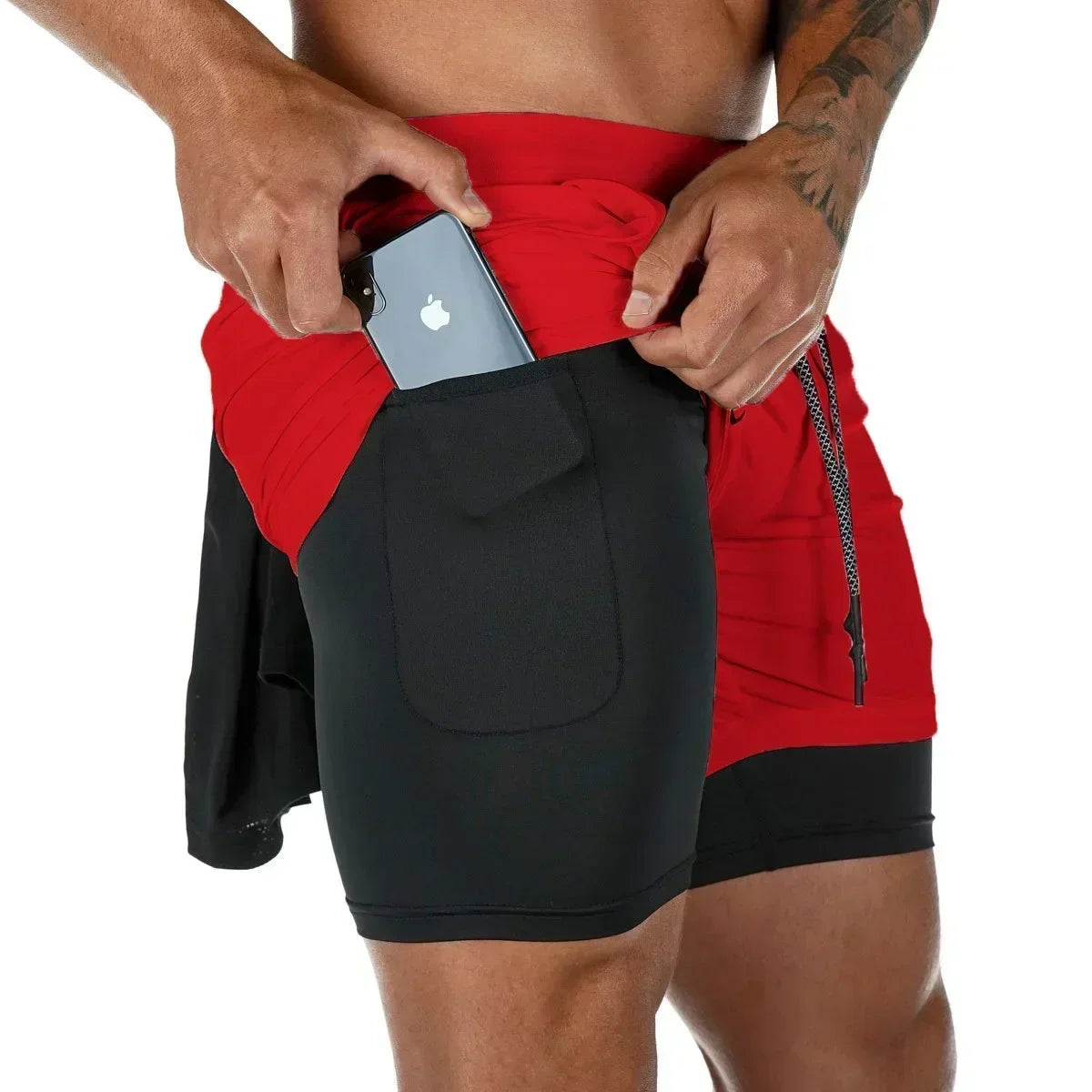 Berserk- Men's 2-in-1 sports short quick drying shorts,
