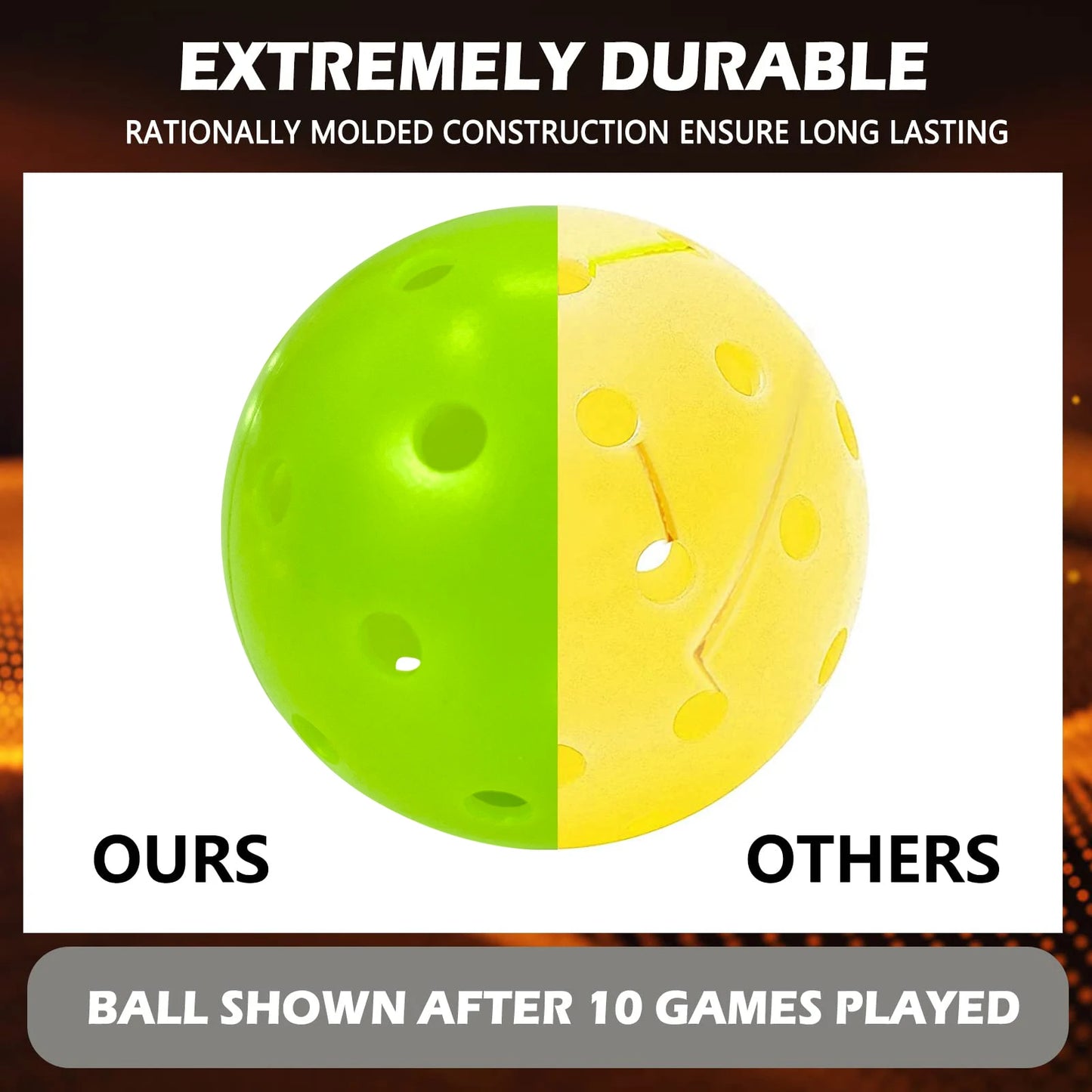 Balls Lime Green Pickleballs High Bounce True Flight, Durable