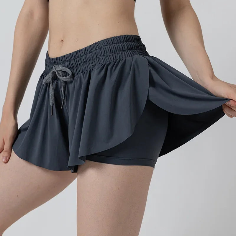 2in1 Jogger Flowy Athletic Shorts for Women
