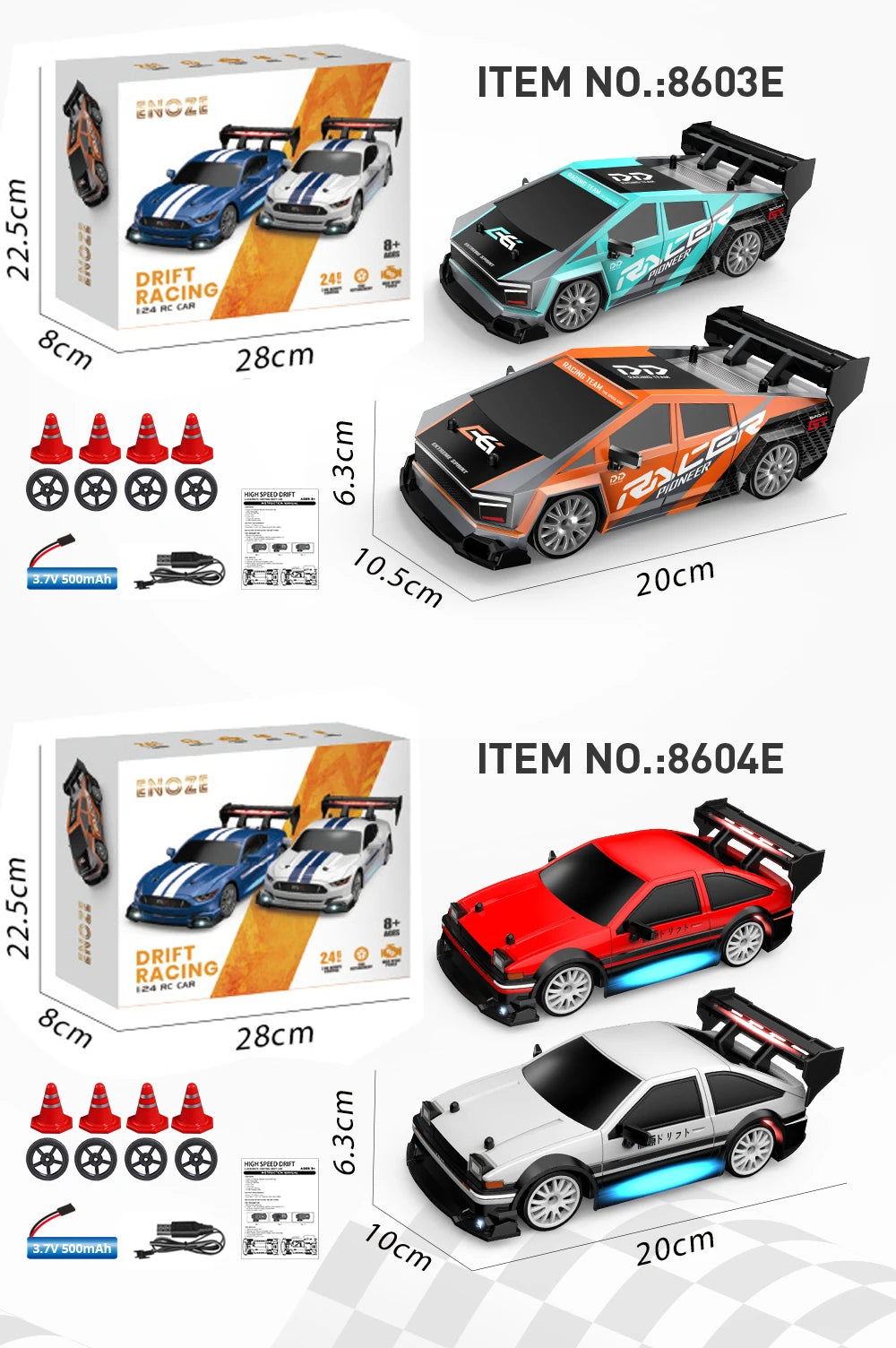 Mustang Remote Control Racing Car Replaceable Tire