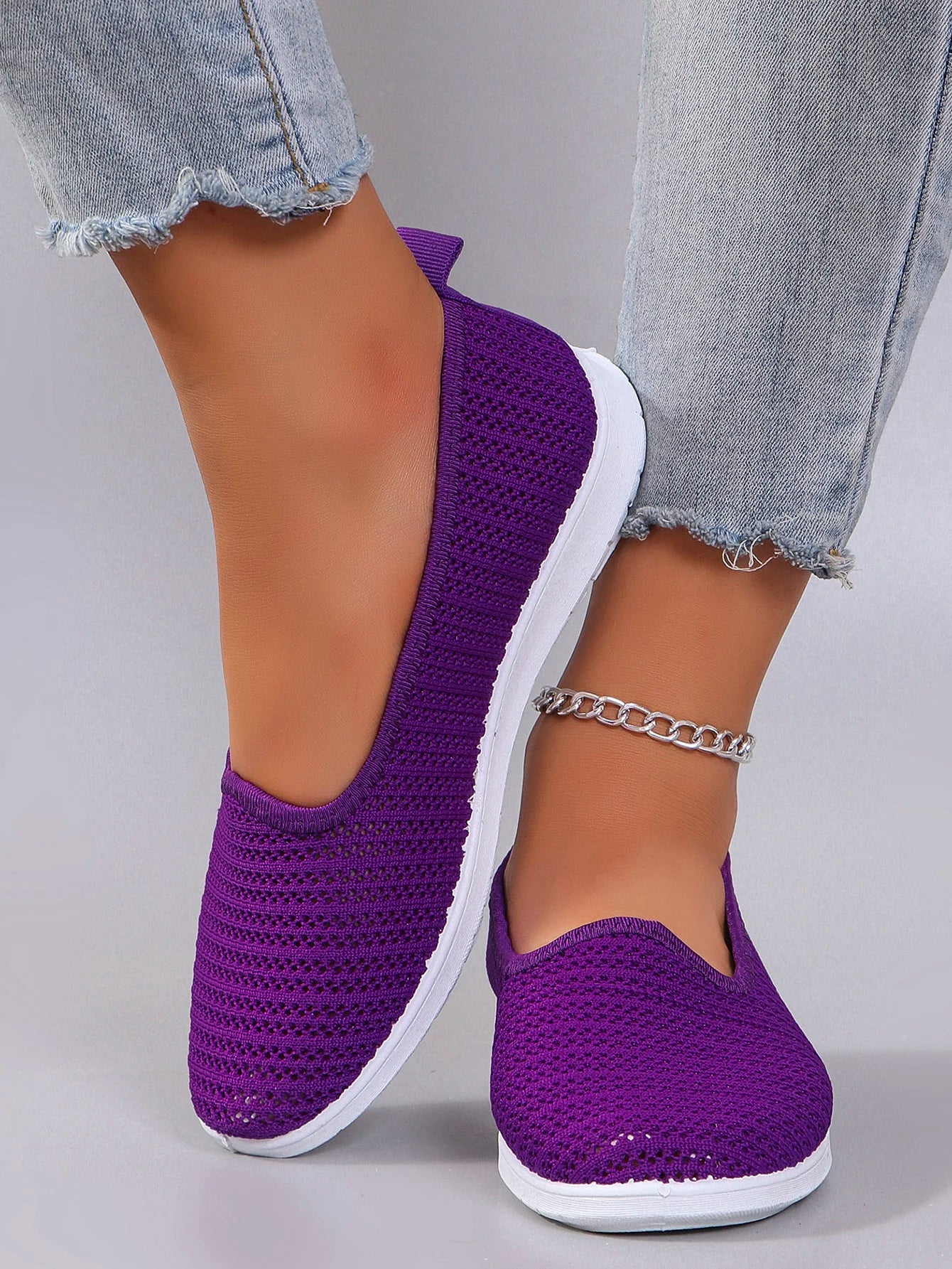 Women's summer breathable mesh flat shoes