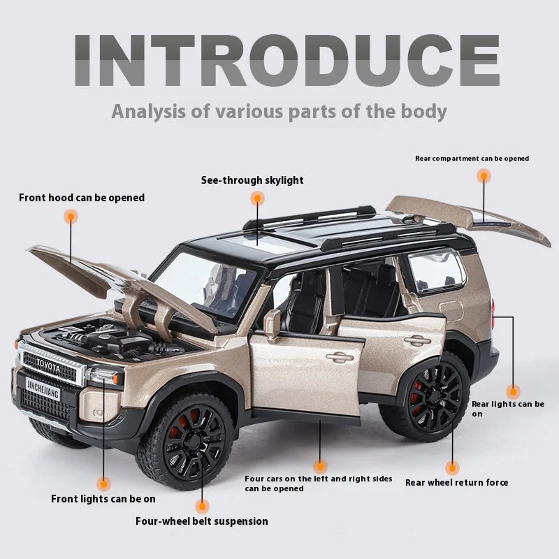 TOYOTA PRADO Diecast Model Collectibles Decorative Gift Boy