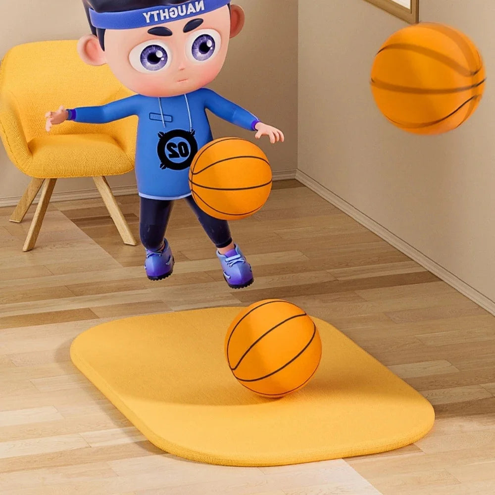 Silent Ball Bounce Squeezable Mute Bouncing Basketball