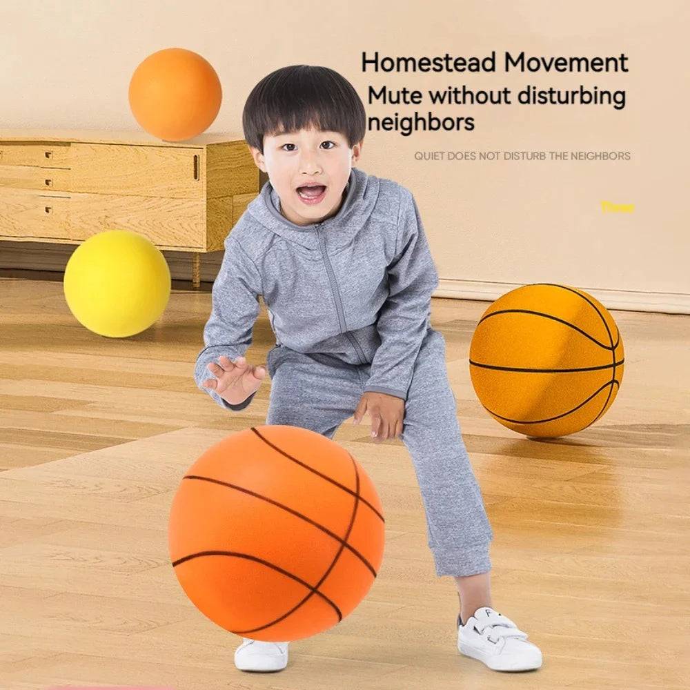 Silent Ball Bounce Squeezable Mute Bouncing Basketball