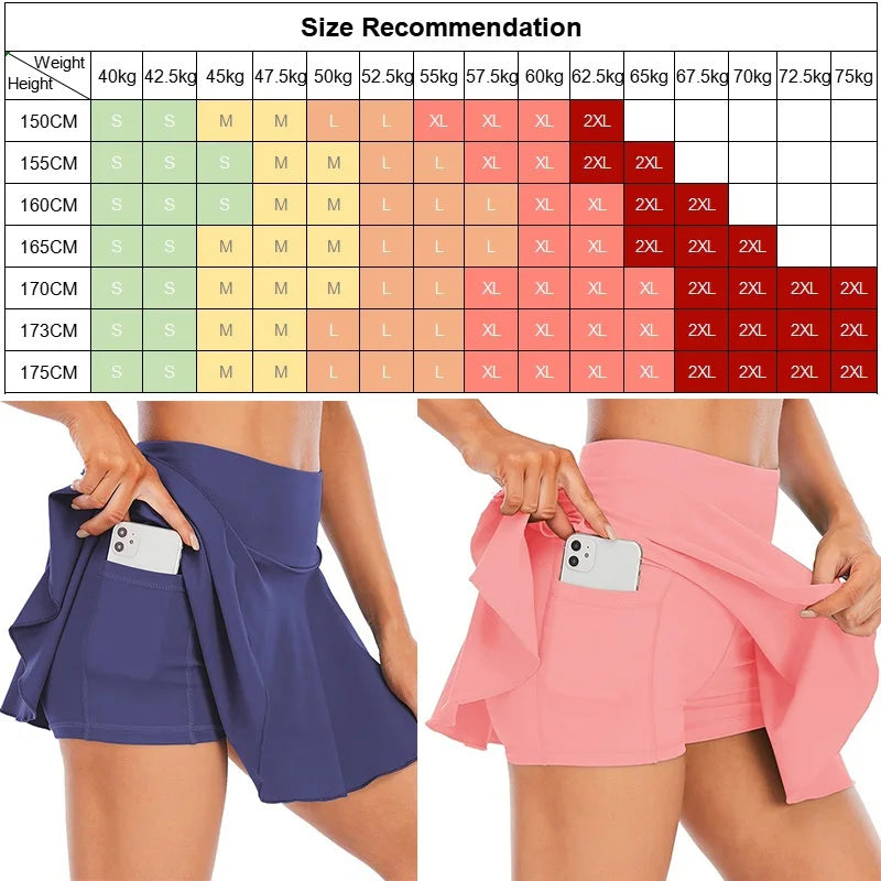 Tennis Skirts Women Golf Fitness Running Short Sport