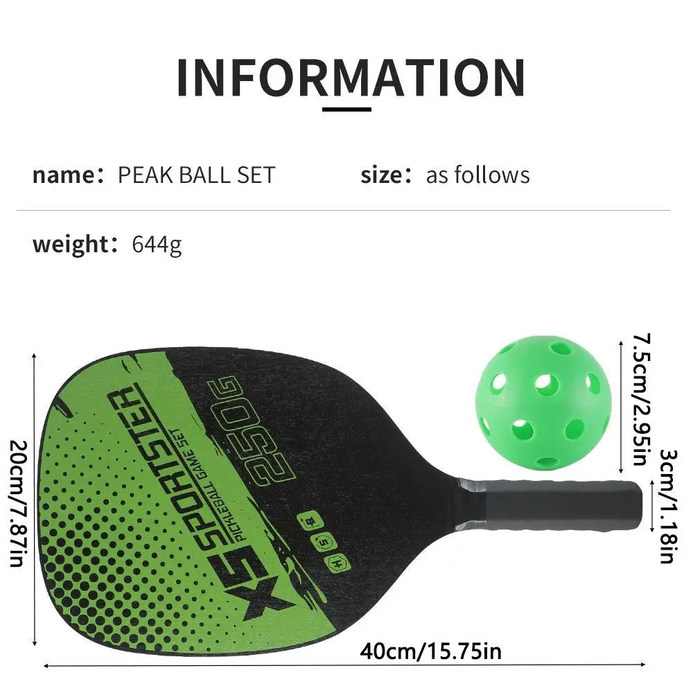 Wooden Pickleball Rackets Bag Beginner Pickleball Game Set