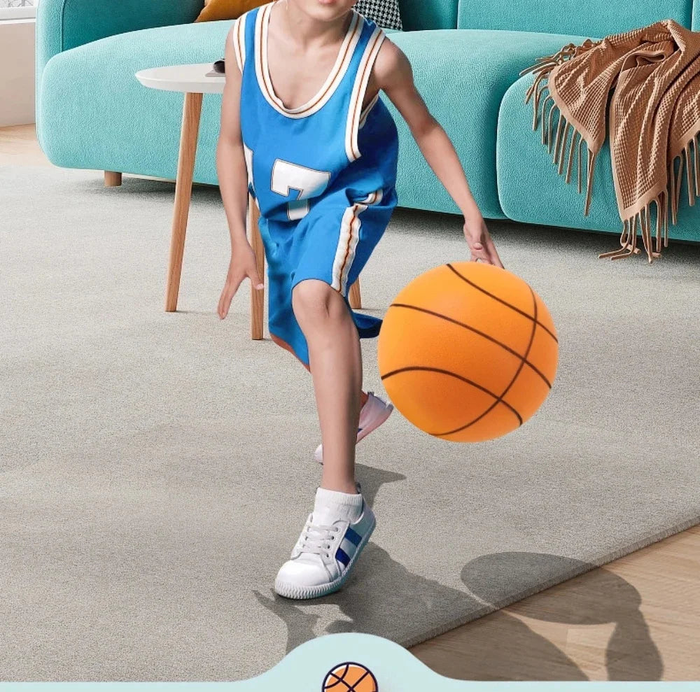 Silent Ball Bounce Squeezable Mute Bouncing Basketball