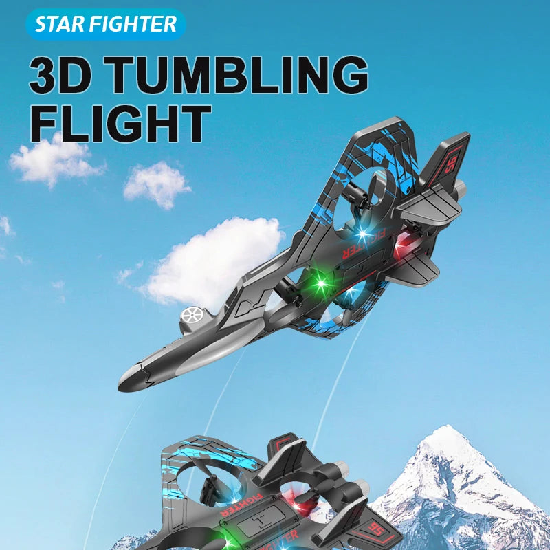 Remote Control Foam Fighter Airplane Toy With Light