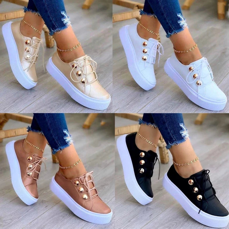PLatform Shoes Plus Size Flats Women Slip On Tennis Shoes