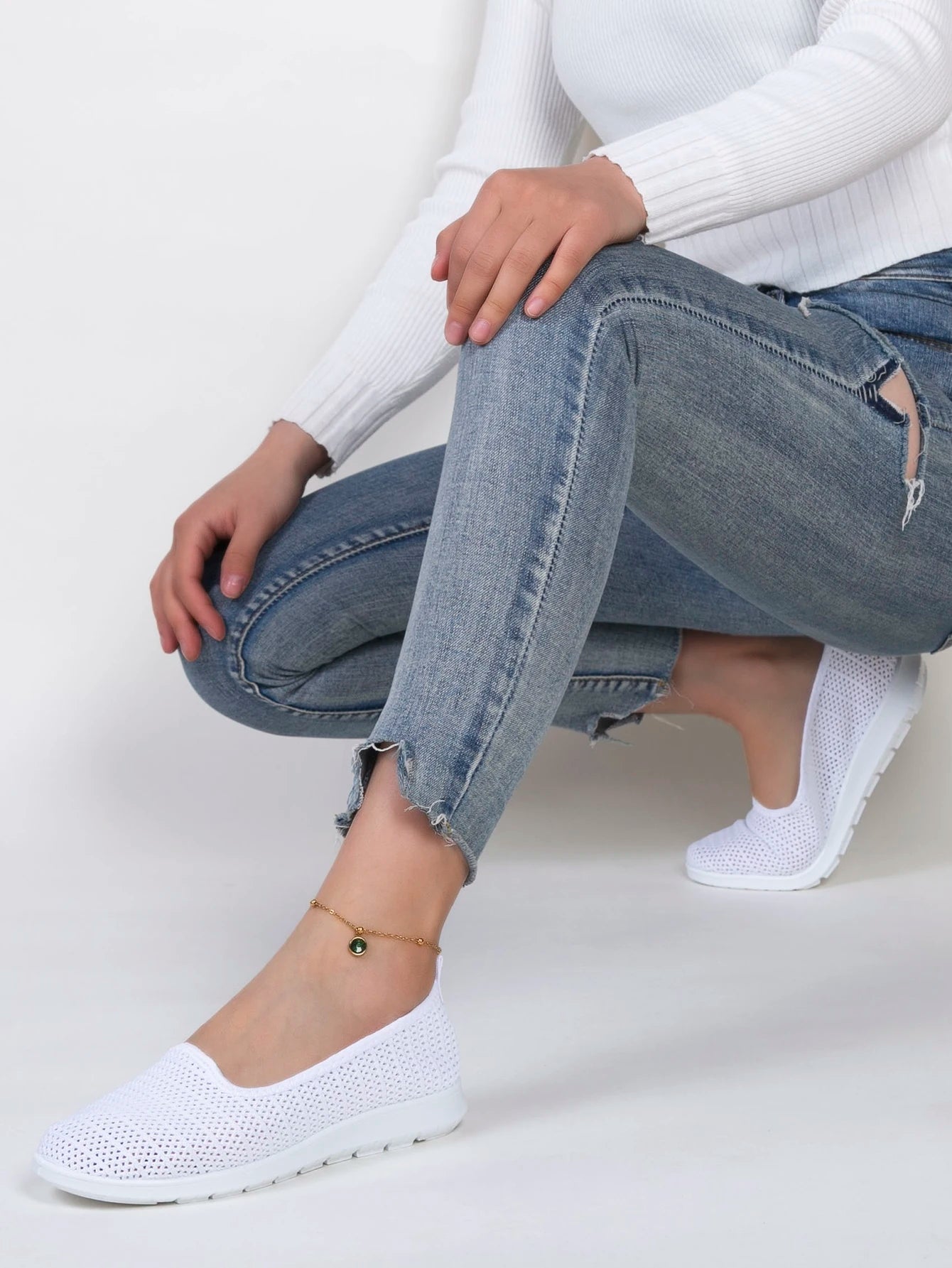 Women's summer breathable mesh flat shoes