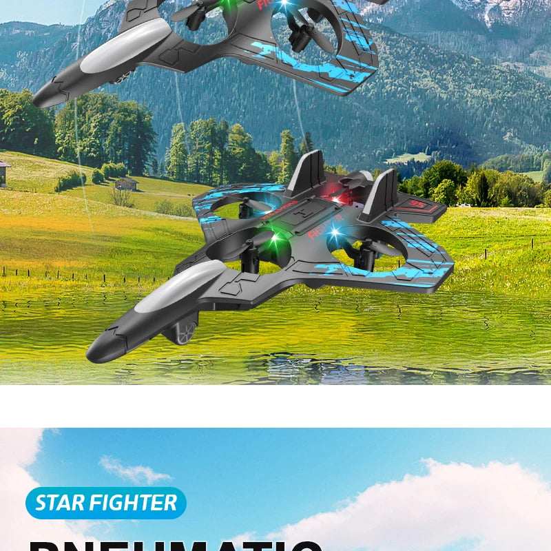 Remote Control Foam Fighter Airplane Toy With Light