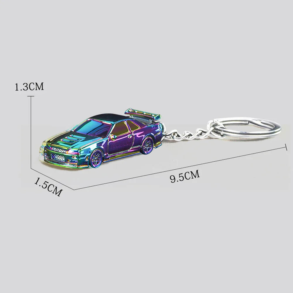 Diecast Keyring Electroplating Painting Keychains Boys Gifts Friends
