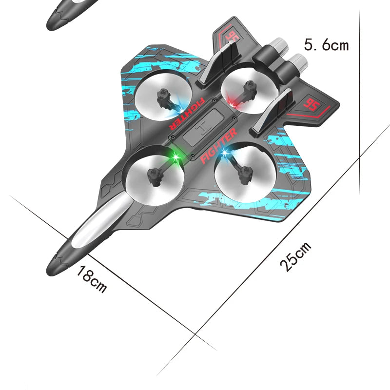Remote Control Foam Fighter Airplane Toy With Light