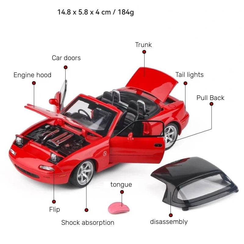 Mazda Miata Diecast Miniature Collection Children's Toy Gift