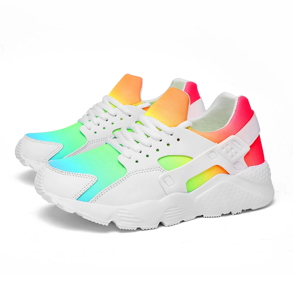 New Women Shoes Rainbow Colors Sneaker Wedges Female Women Vulcanize Shoes Breathable Confort Casual Ladies Shoes Tenis Feminino
