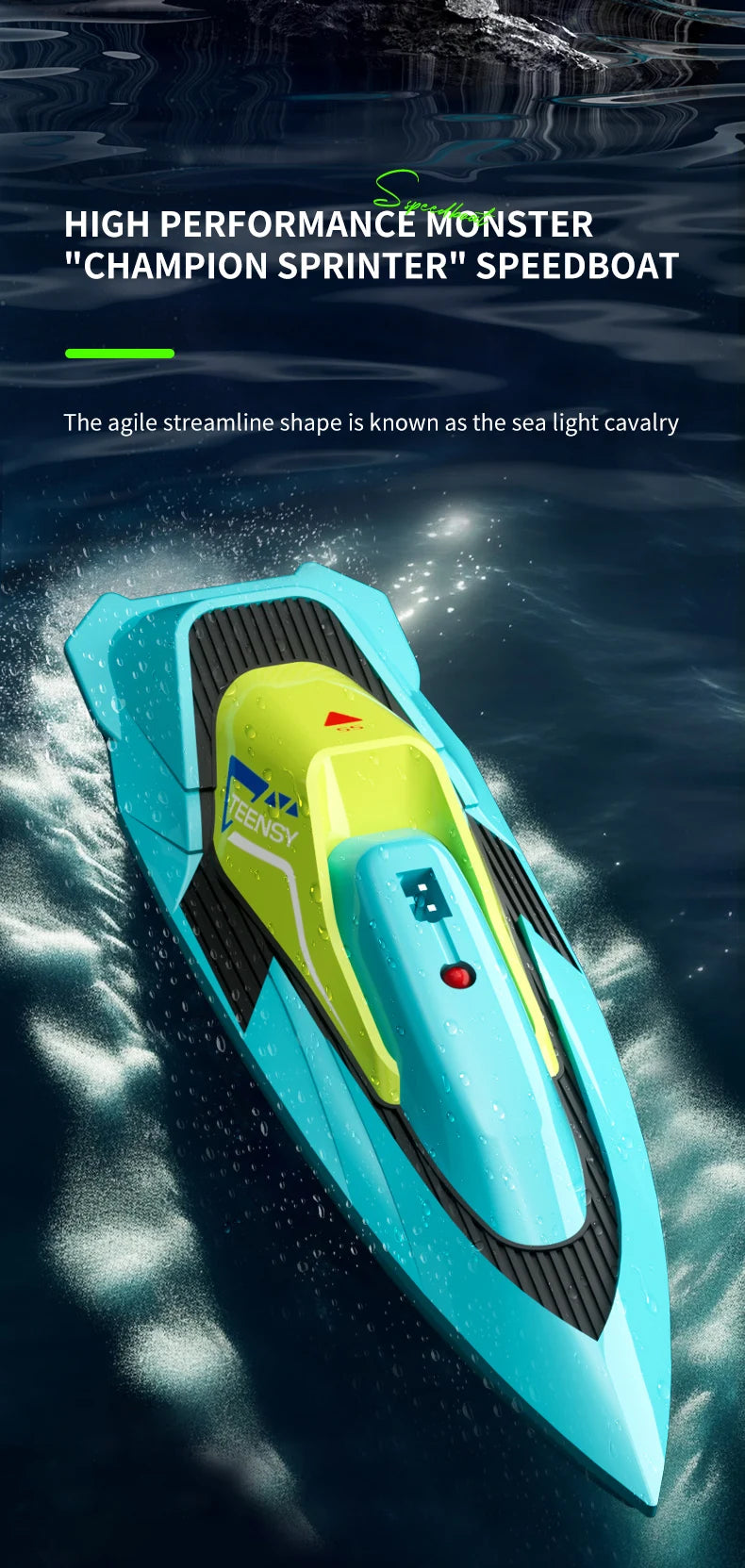remote Racing Speedboat Summer Water Pool Toy