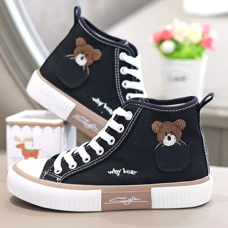 Woman Casual Vulcanized Shoe Flats High Top