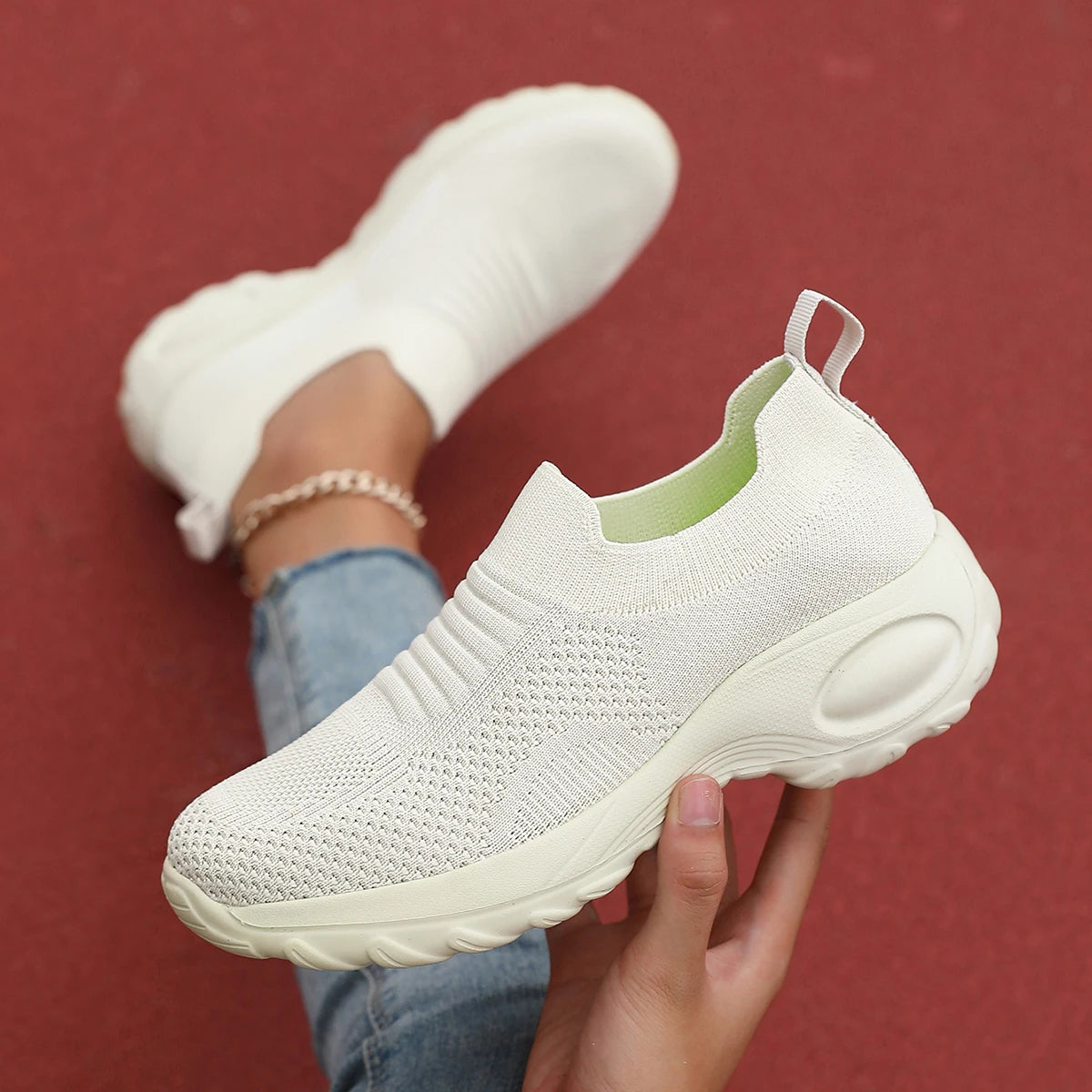 Red Casual Sports Plus Size Vulcanized Shoe