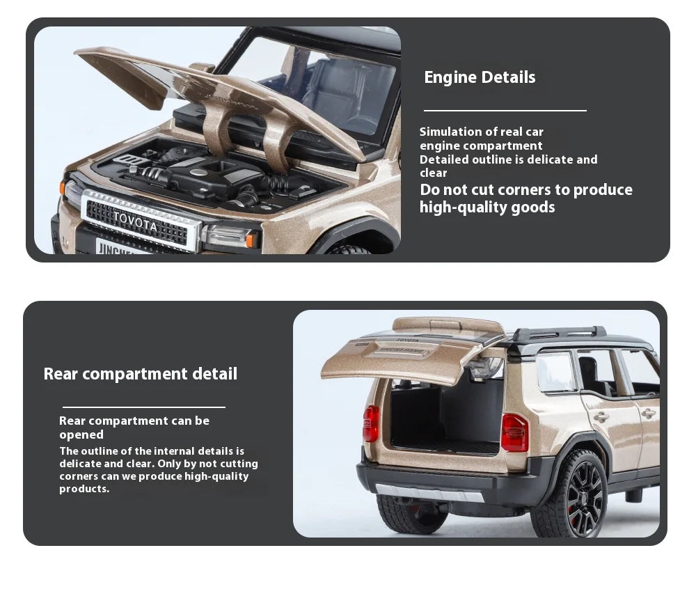 TOYOTA PRADO Diecast Model Collectibles Decorative Gift Boy