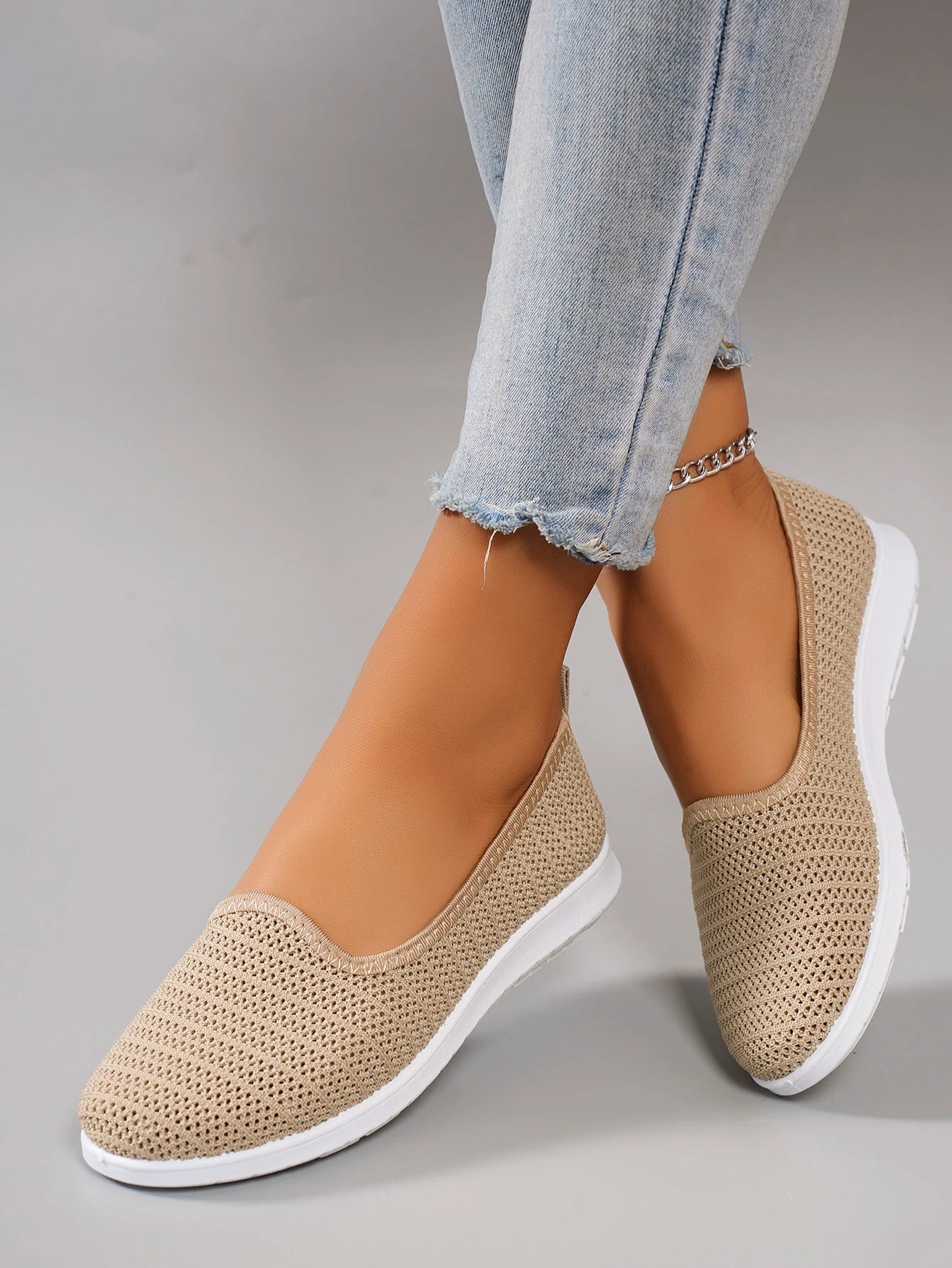 Women's summer breathable mesh flat shoes