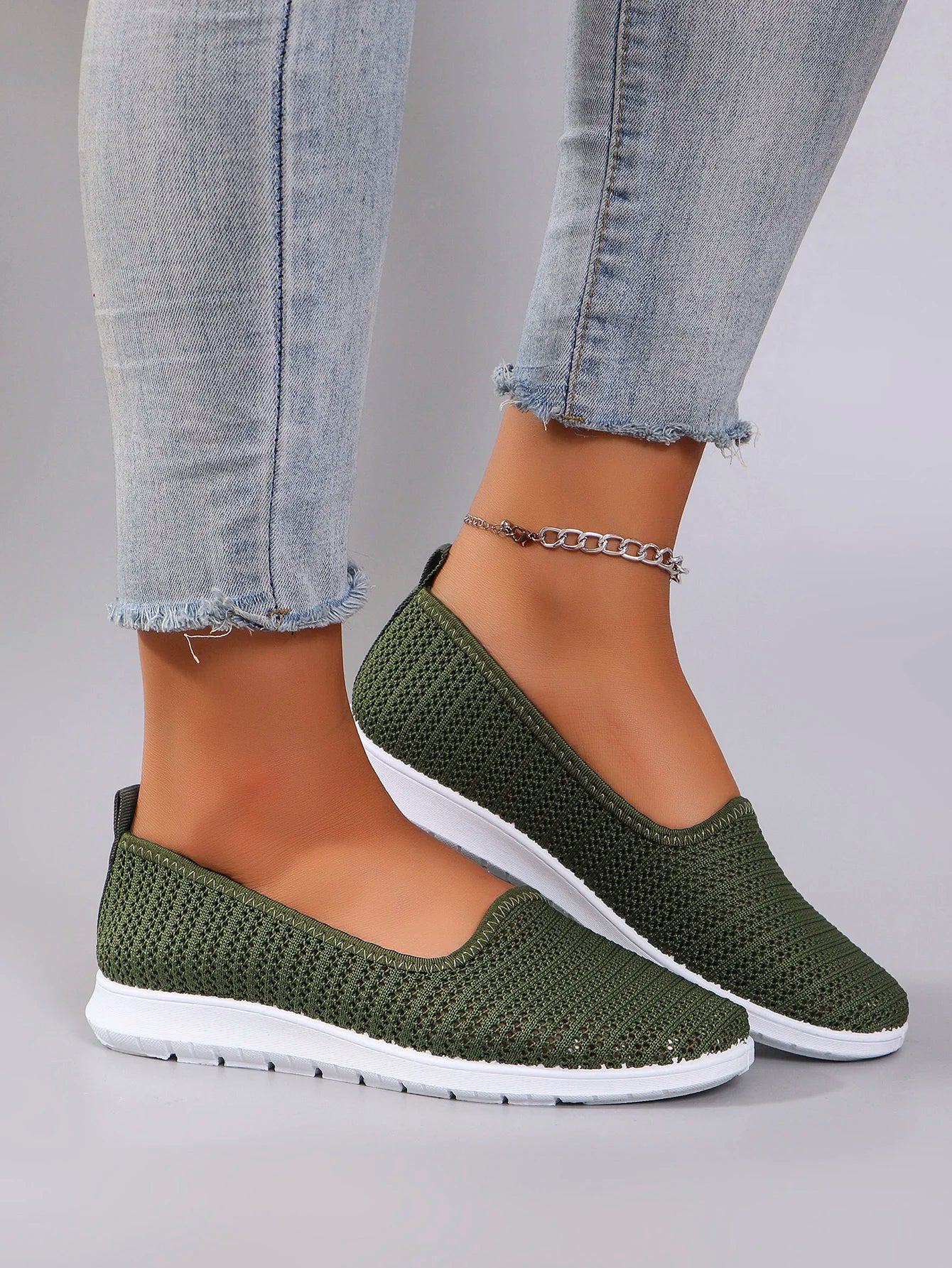 Women's summer breathable mesh flat shoes