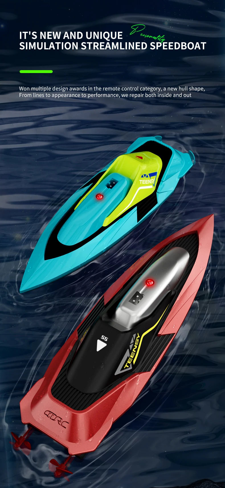 remote Racing Speedboat Summer Water Pool Toy