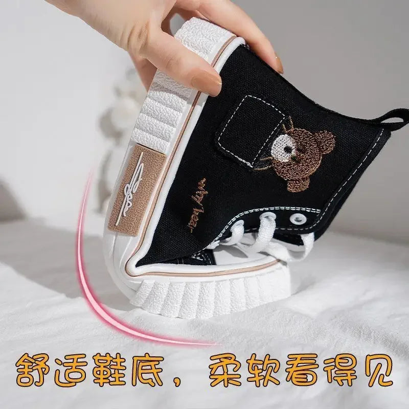 Woman Casual Vulcanized Shoe Flats High Top