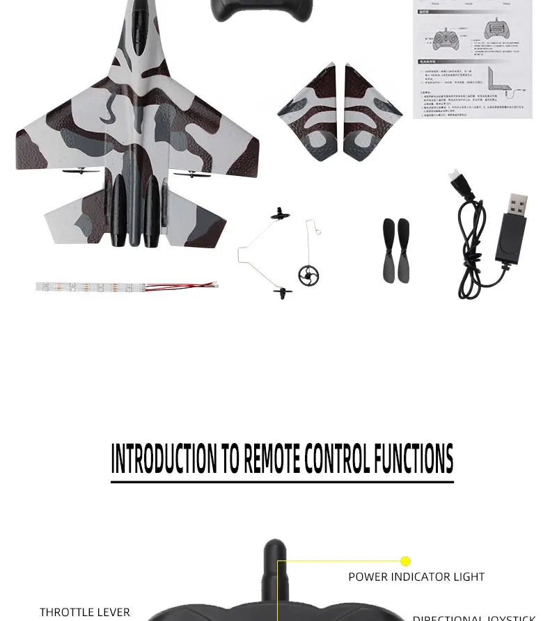 Remote Control Fighter Plane Glider Airplane Boys Toys