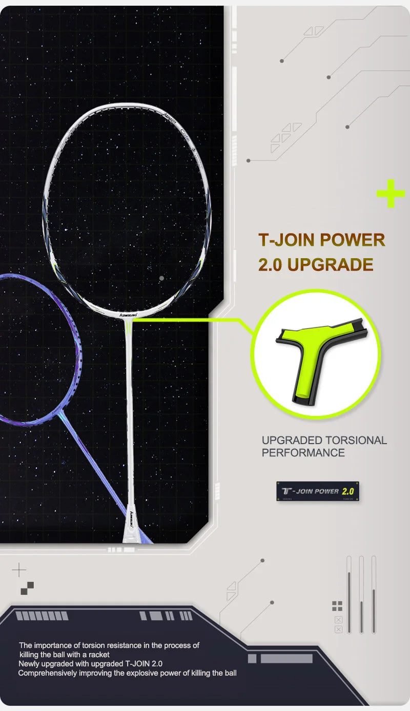 Kawasaki Master Offensive Badminton Racket 4U 2023 Professional Full Carbon Fiber Badminton Rackets