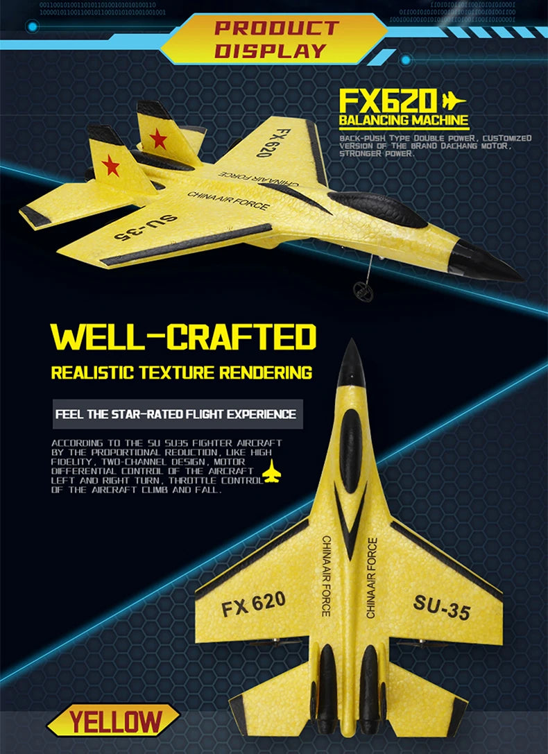 Remote Control Fighter Plane Glider Airplane Boys Toys