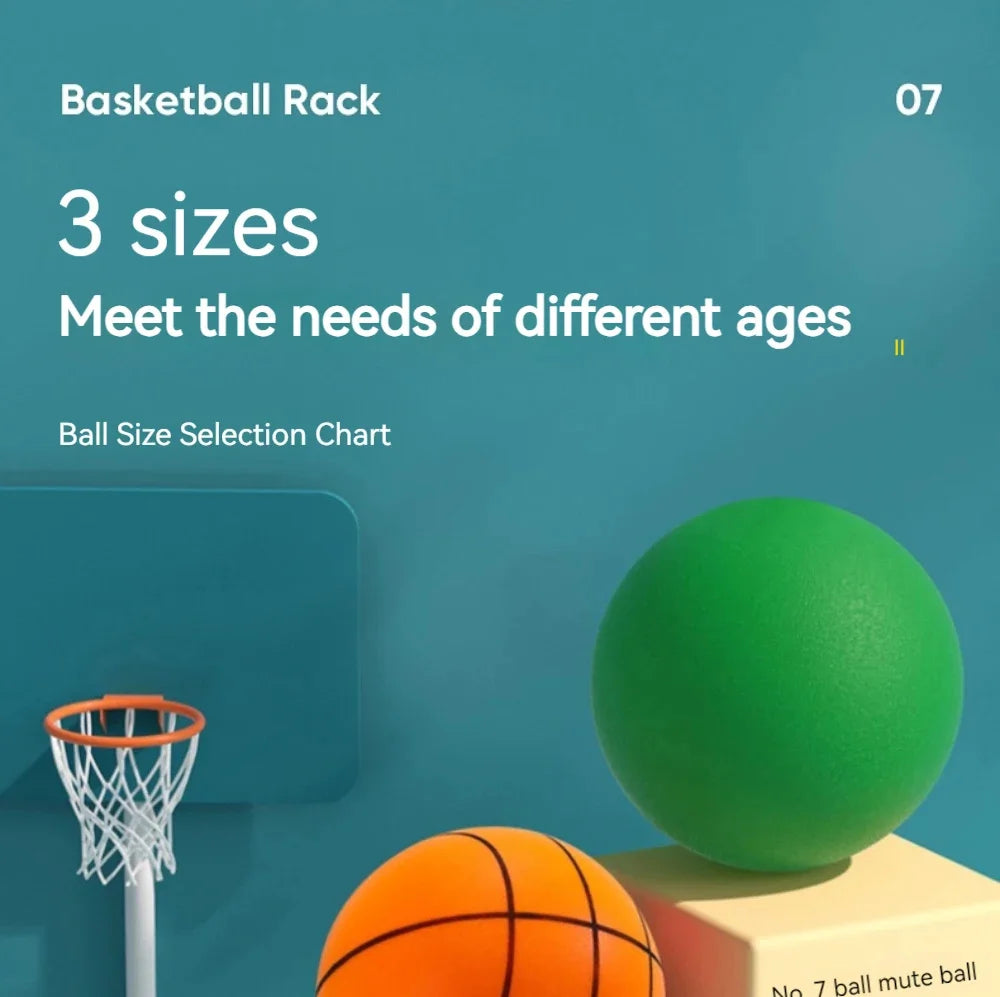 Silent Ball Bounce Squeezable Mute Bouncing Basketball