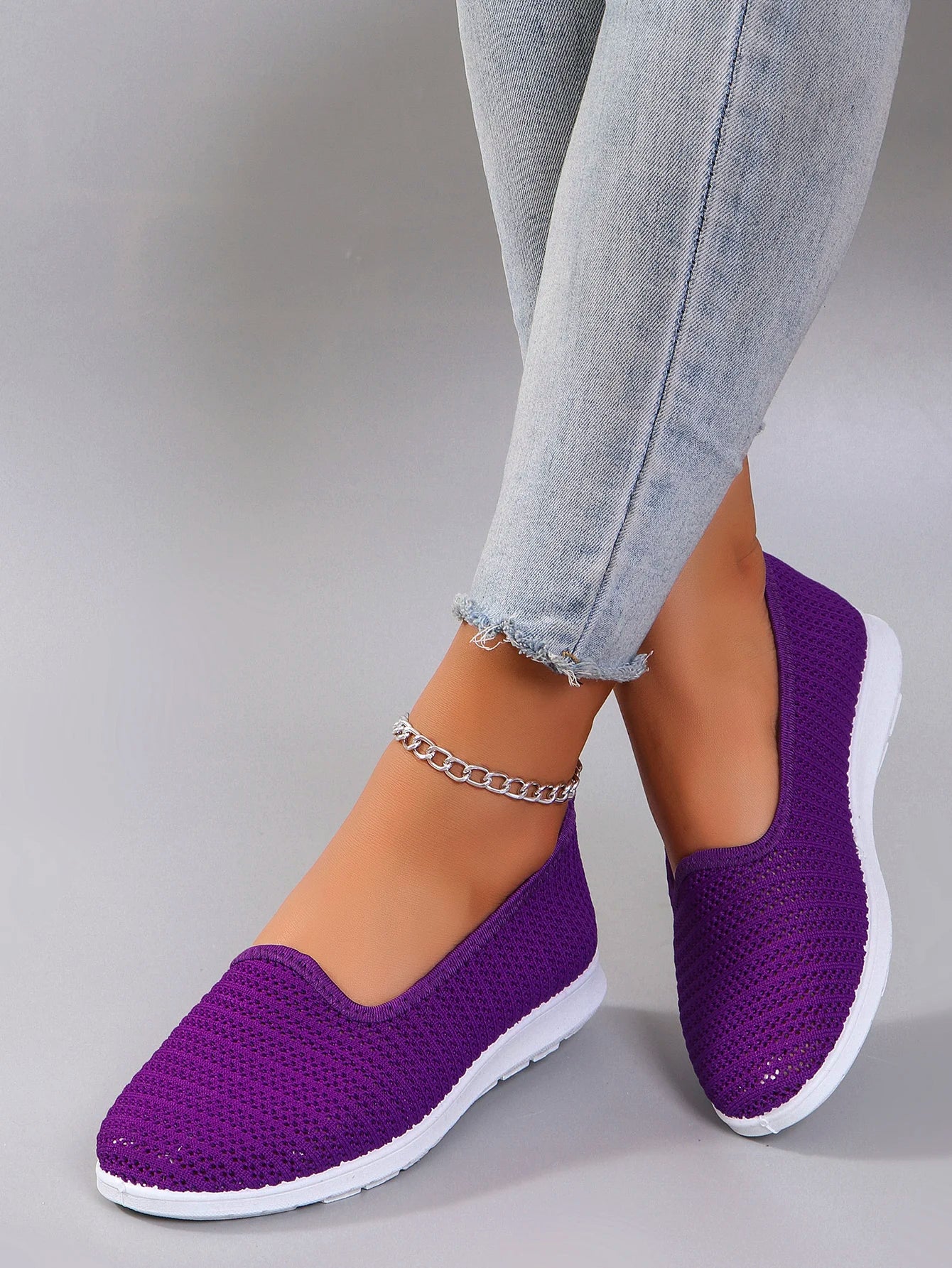 Women's summer breathable mesh flat shoes