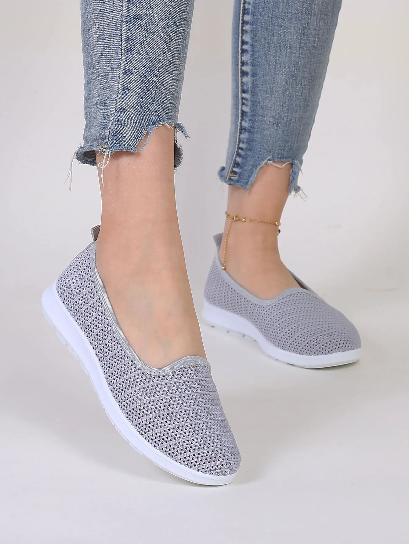Women's summer breathable mesh flat shoes