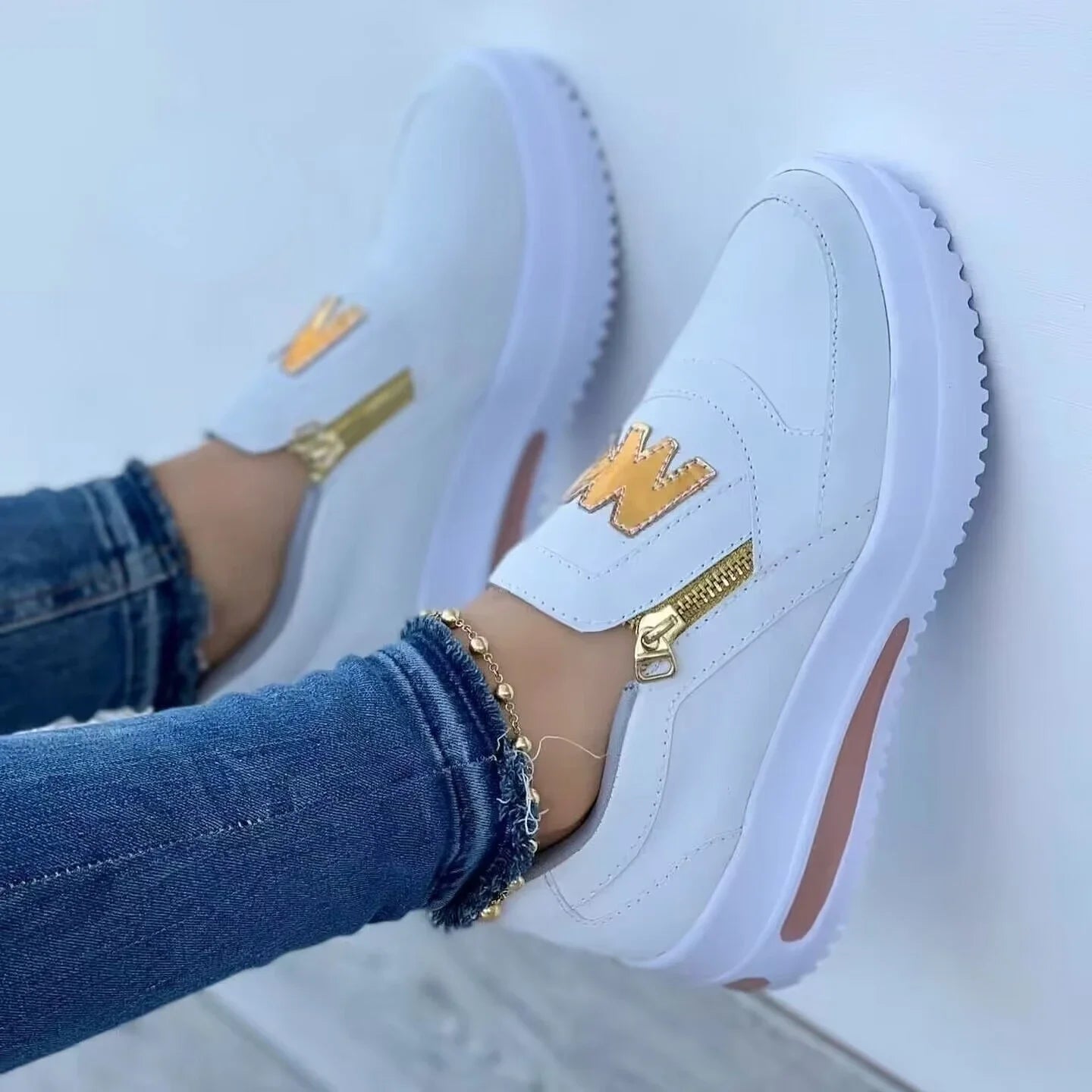 Women Platform Casual Slip Tennis Sneaker woman