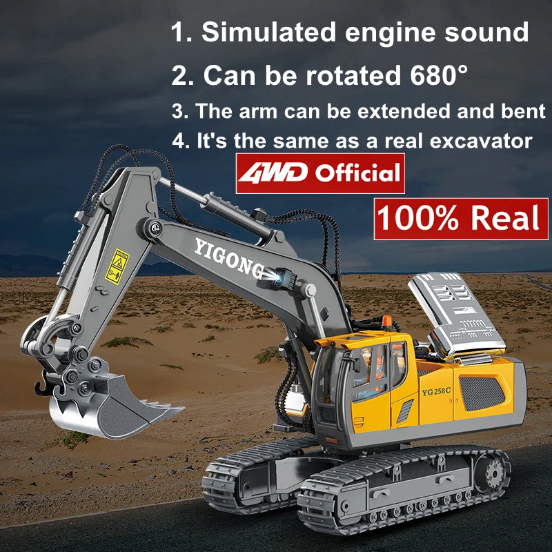 Remote Control Excavator childdren Kids Gifts