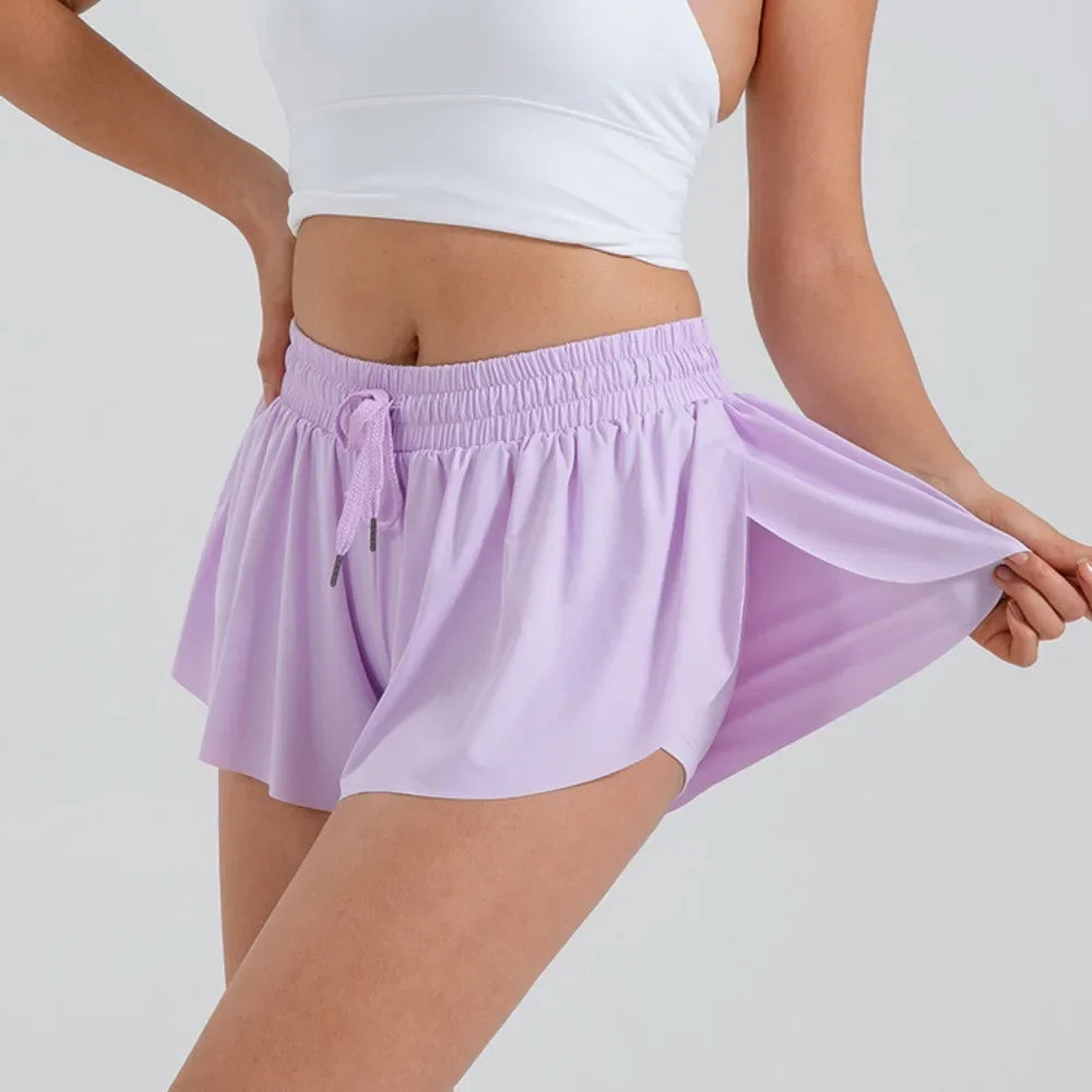 2in1 Jogger Flowy Athletic Shorts for Women