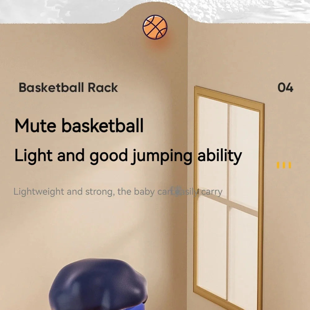 Silent Ball Bounce Squeezable Mute Bouncing Basketball