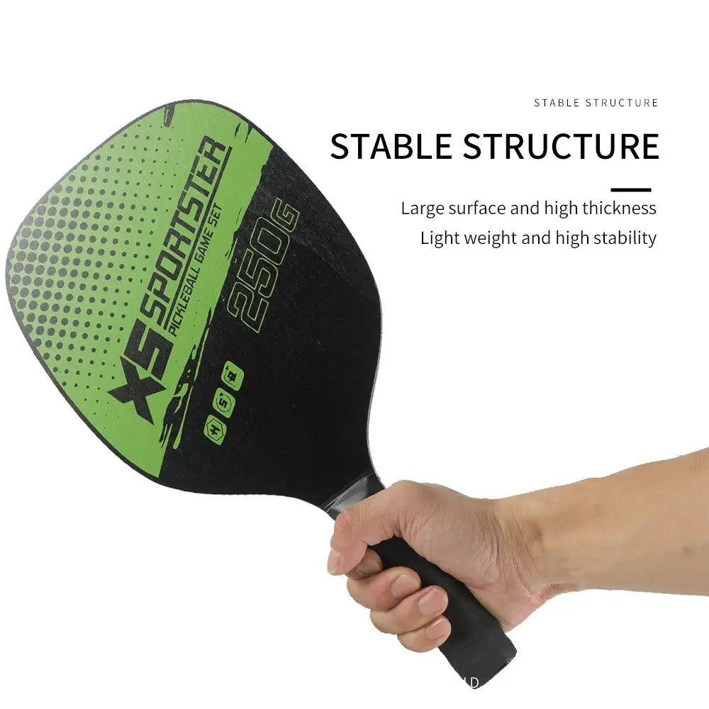 Wooden Pickleball Rackets Bag Beginner Pickleball Game Set