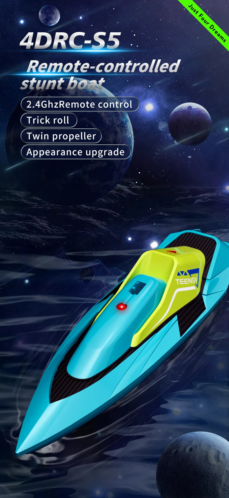 remote Racing Speedboat Summer Water Pool Toy
