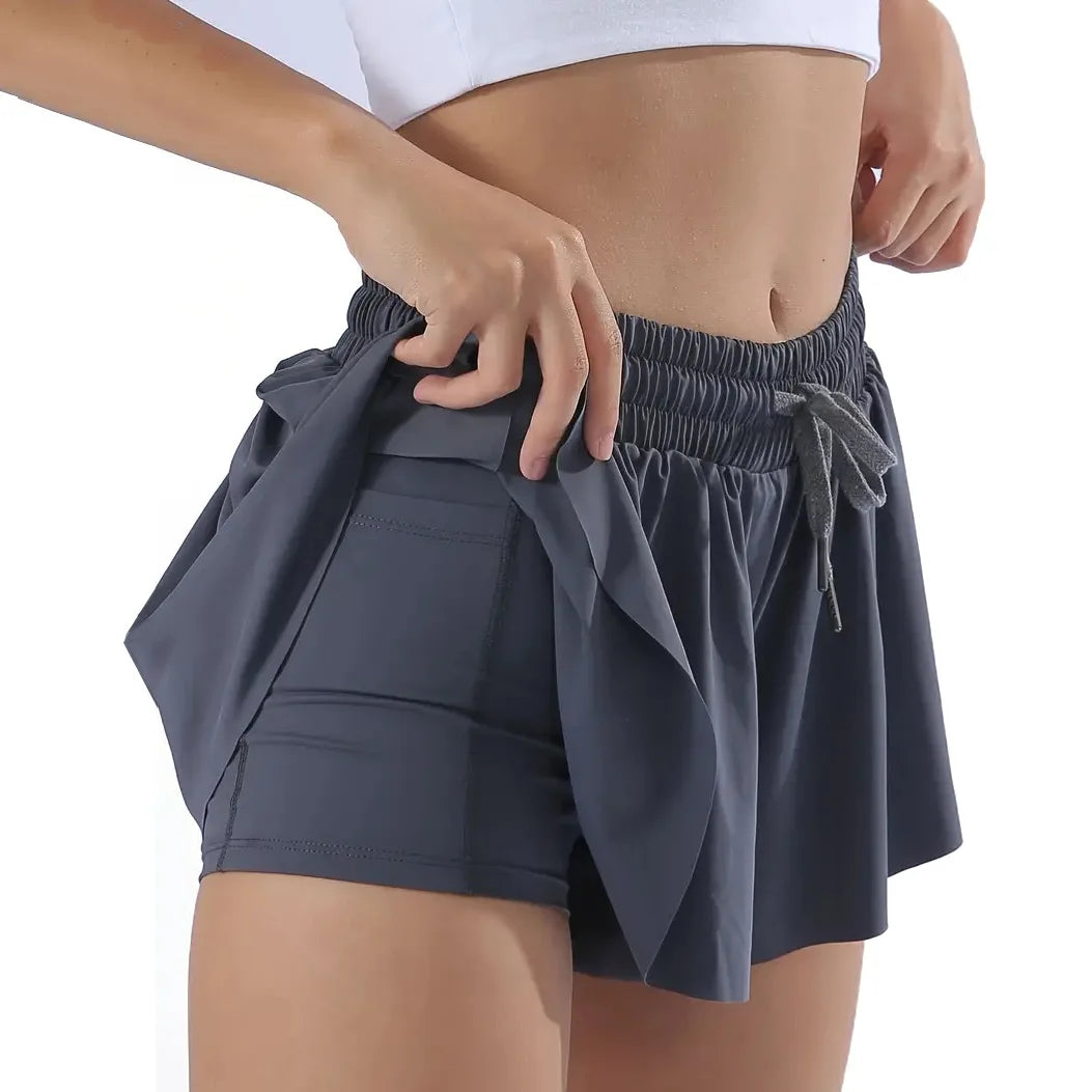 2in1 Jogger Flowy Athletic Shorts for Women