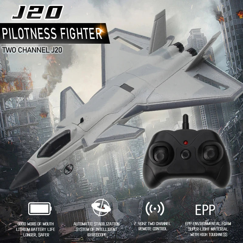 Remote Control Fighter Plane Glider Airplane Boys Toys