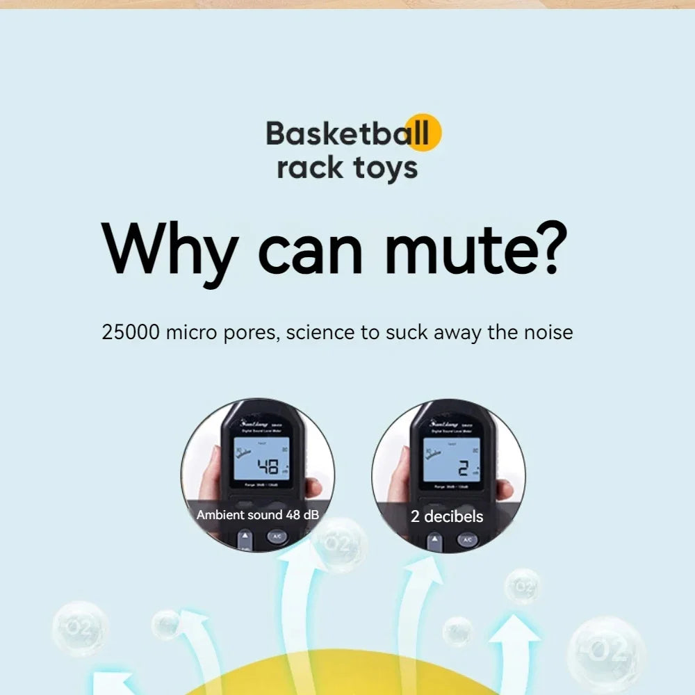 Silent Ball Bounce Squeezable Mute Bouncing Basketball