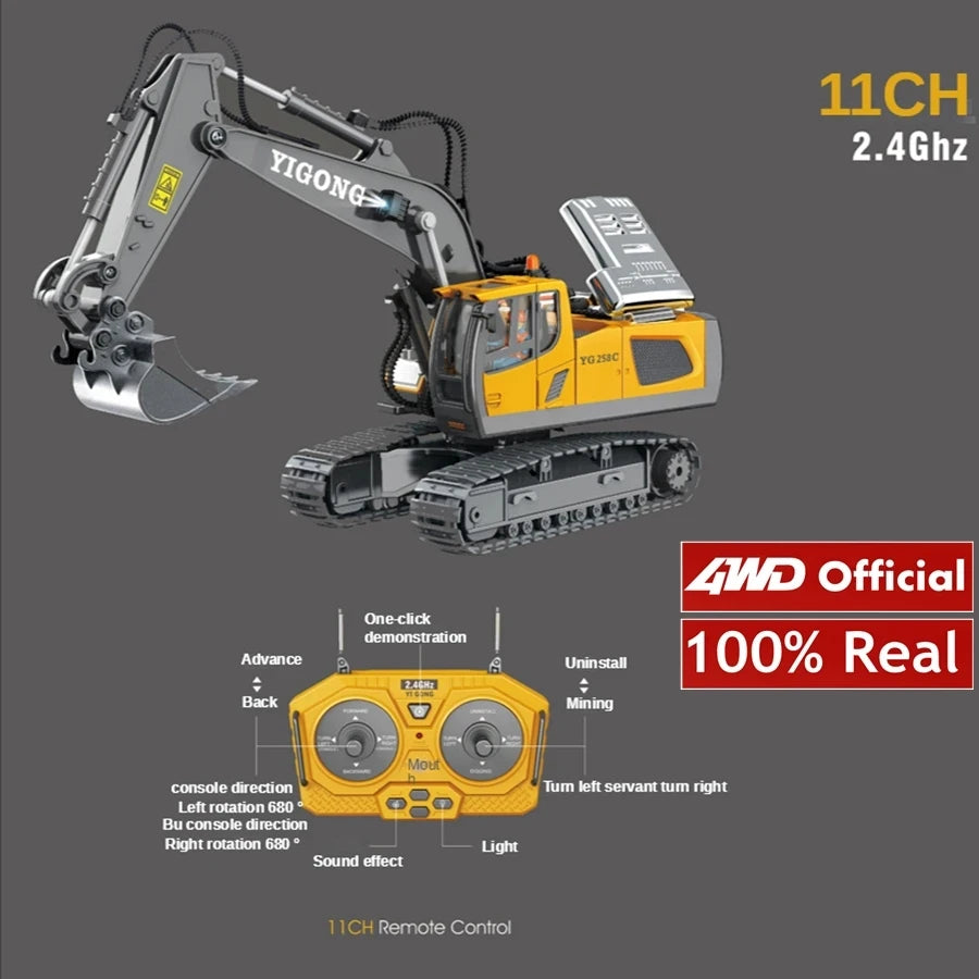 Remote Control Excavator childdren Kids Gifts